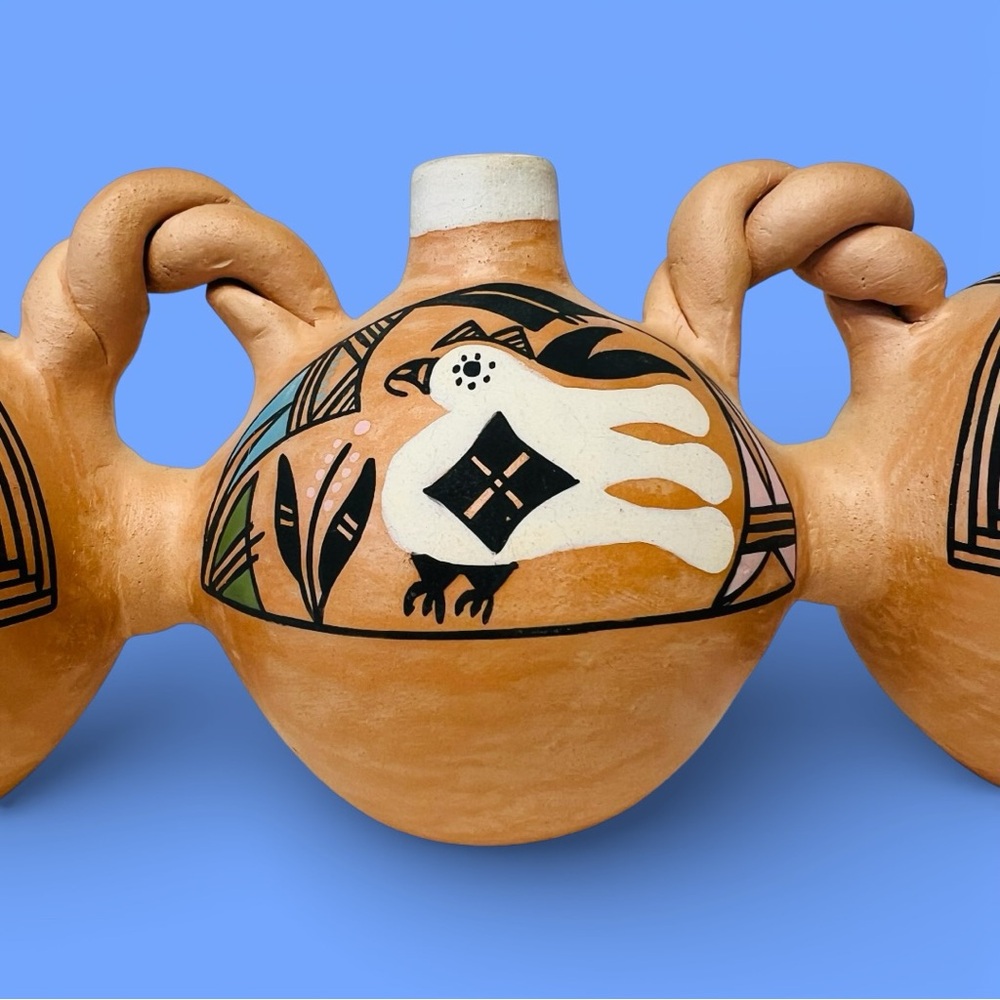Native‎ American Acoma Pueblo Triple Canteen Polychrome Yolanda Trujillo Signed - Picture 8 of 15